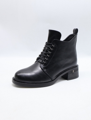 Botki damskie ocieplane na obcasie (36-41) YCC-152 BLACK
