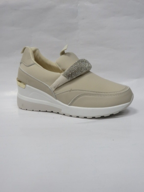Buty sportowe damskie na koturnie (36-41) SX23 BEIGE