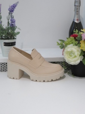 Półbuty damskie na obcasie (36-41) 9509A BEIGE