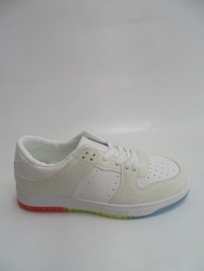 Buty sportowe damskie na płaskim (36-41) XZ601 WHITE