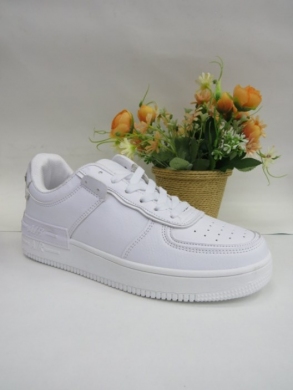 Buty sportowe damskie na płaskim (36-41) 5237-9 WHITE