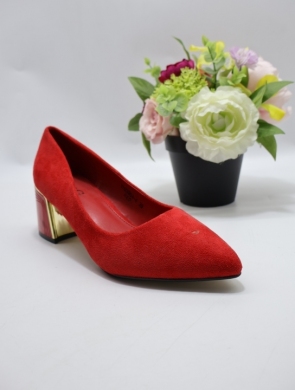 Czółenki damskie na obcasie (36-41) XYH-23904-4 RED