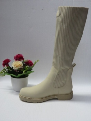 Kozaki damskie na płaskim (36-41) 0-201 BEIGE