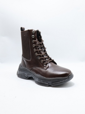 Botki damskie na płaskim (36-41) D20-75915 BROWN