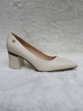 Czółenki damskie na obcasie (36-41) NS317 BEIGE
