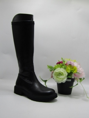 Kozaki damskie na płaskim (36-41) HQ312 BLACK