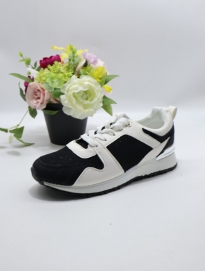 Buty sportowe damskie na płaskim (36-40) PC82 WH/BLACK