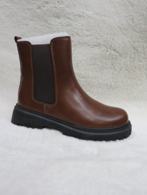 Botki damskie na płaskim (36-41) E8208-2 BROWN