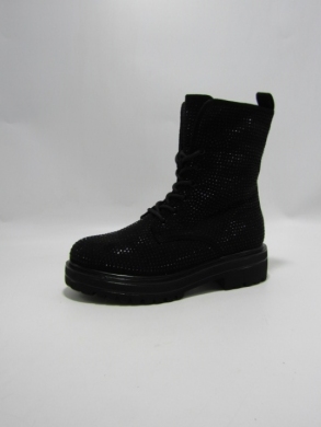 Botki damskie ocieplane na płaskim (36-41) SH0311 BLACK