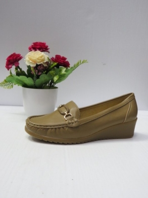 Mokasyny damskie na koturnie (36-41) 7058 KHAKI