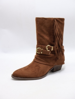 Botki damskie na obcasie (36-41) DF232 BROWN