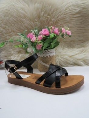Sandały damskie na płaskim (36-41) W-96 BLACK