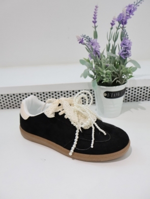 Buty sportowe damskie na płaskim (36-41) B-6611 BLACK