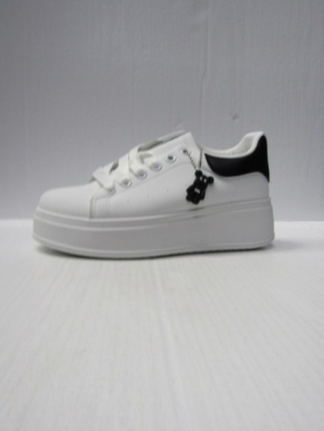 Buty sportowe damskie na koturnie (36-41) W-131 WHITE/BLACK