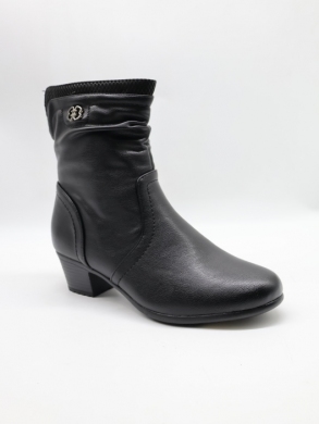 Botki damskie ocieplane na obcasie (37-42) 2044-1 BLACK