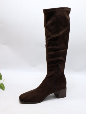 Kozaki damskie na obcasie (36-41) 9570A-1 BROWN