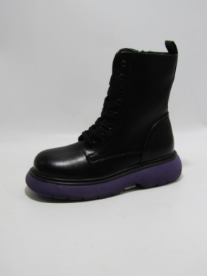 Botki damskie ocieplane na płaskim (36-41) 8796 PURPLE