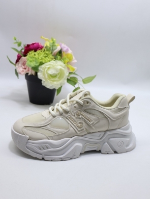 Buty sportowe damskie na płaskim (36-41) LY088 BEIGE