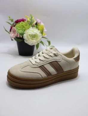 Buty sportowe damskie na płaskim (36-41) V1003 BEIGE