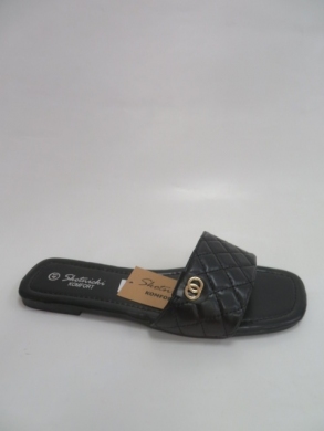 Klapki damskie na płaskim (36-41) 0614 BLACK