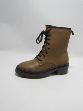 Botki damskie ocieplane na płaskim (36-41) XOM-770 KHAKI
