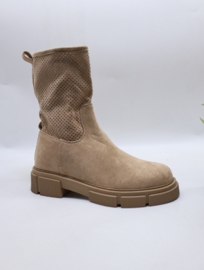 Botki damskie na płaskim (36-41) 26128 KHAKI