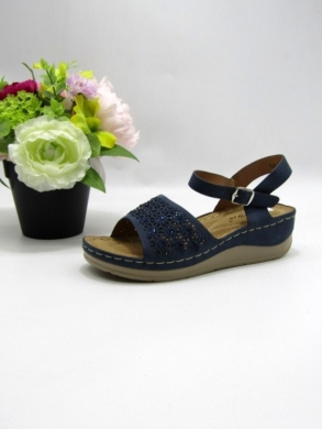 Sandały damskie na koturnie (36-41) 8-129 BLUE
