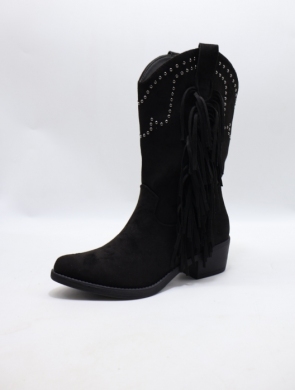 Kozaki damskie na obcasie (36-41) LQ158 BLACK