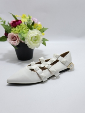 Baleriny damskie (36-41) K185 WHITE