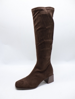 Kozaki damskie na obcasie (36-41) 9570A-1 BROWN