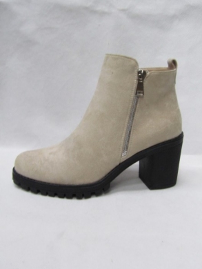 Botki damskie na obcasie (36-41) 7050-A92 BEIGE
