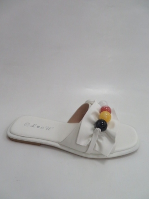 Klapki damskie na płaskim (36-41) QQ368 WHITE