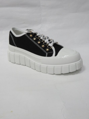 Trampki damskie na koturnie (36-41) 8098-1 BLACK