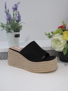 Klapki damskie na koturnie (36-41) AM05 BLACK