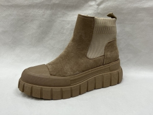 Botki damskie na płaskim (36-41) F1016 KHAKI