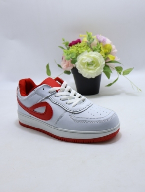 Buty sportowe damskie na płaskim (36-41) DN89-R WH/RED