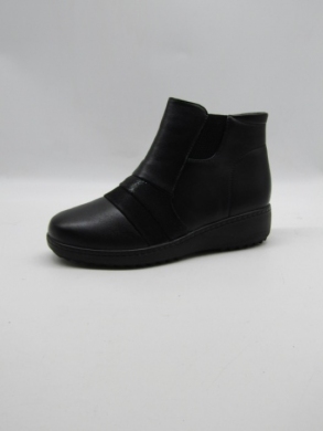 Botki damskie ocieplane na płaskim (36-42) 8124-1 BLACK