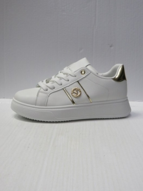 Buty sportowe damskie na płaskim (36-41) B1048 WHITE/GOLD