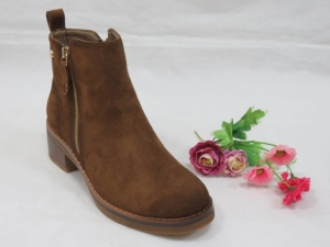 Botki damskie ocieplane na obcasie (36-41) KE205 KHAKI