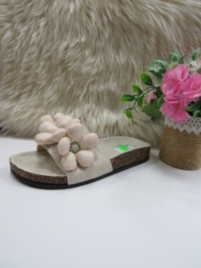 Klapki damskie na płaskim (36-41) BJ651 BEIGE