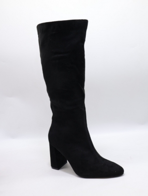 Kozaki damskie ocieplane na obcasie (36-41) H8-995 BLACK