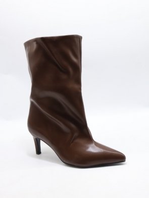 Kozaki damskie na szpilce (36-41) CLS579 BROWN