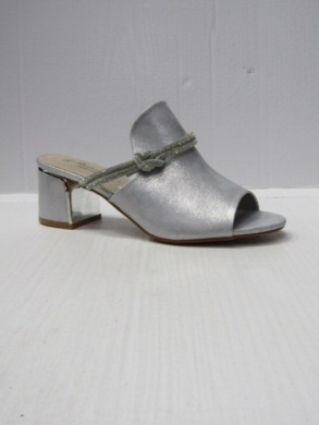 Klapki damskie na obcasie (36-41) 0682 SILVER