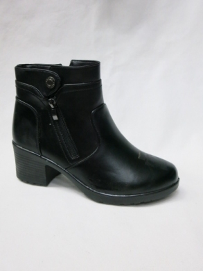 Botki damskie ocieplane na obcasie (36-43) 7603-1 BLACK