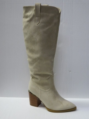 Kozaki damskie na obcasie (36-41) 2570 BEIGE