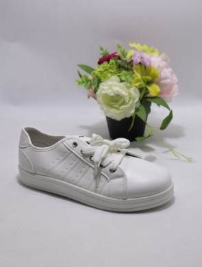 Buty sportowe damskie na płaskim (37-42) 29007 WHITE