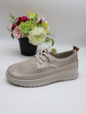 Półbuty damskie na płaskim (36-41) BK-623 BE/GREY