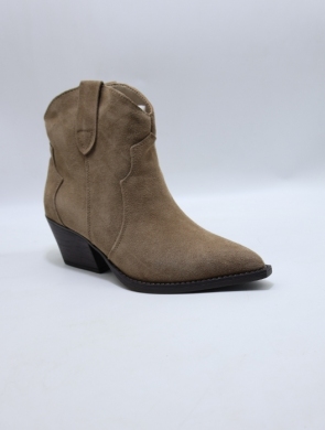 Botki damskie na obcasie (36-41) 6338A KHAKI