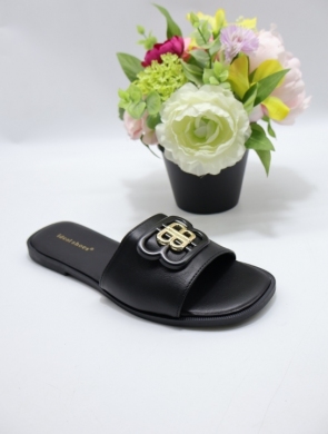 Klapki damskie na płaskim (36-41) 5275 BLACK