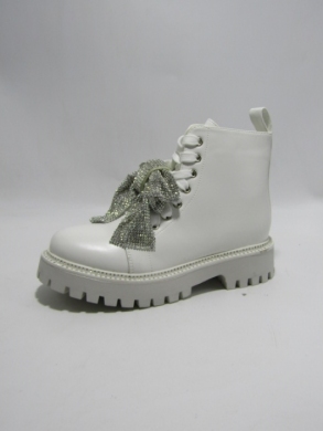 Botki damskie na płaskim (36-41) 7603A WHITE
